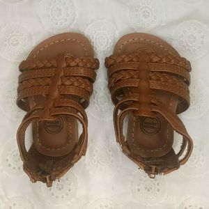 Brown Braided Sandals